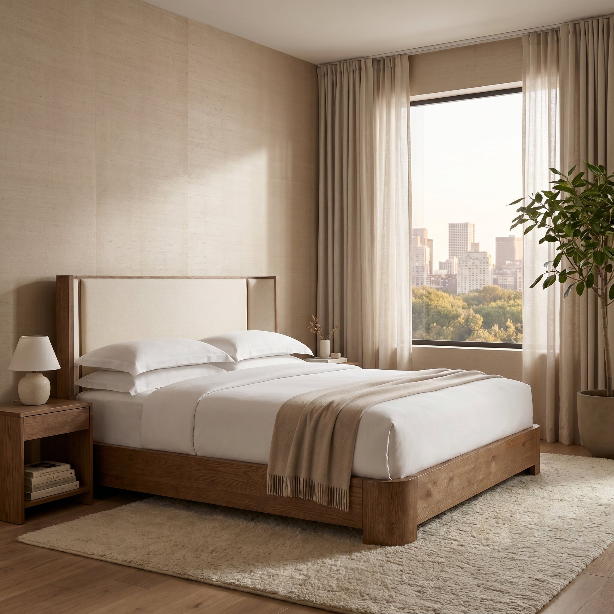 Slim Headboard Platform Bed