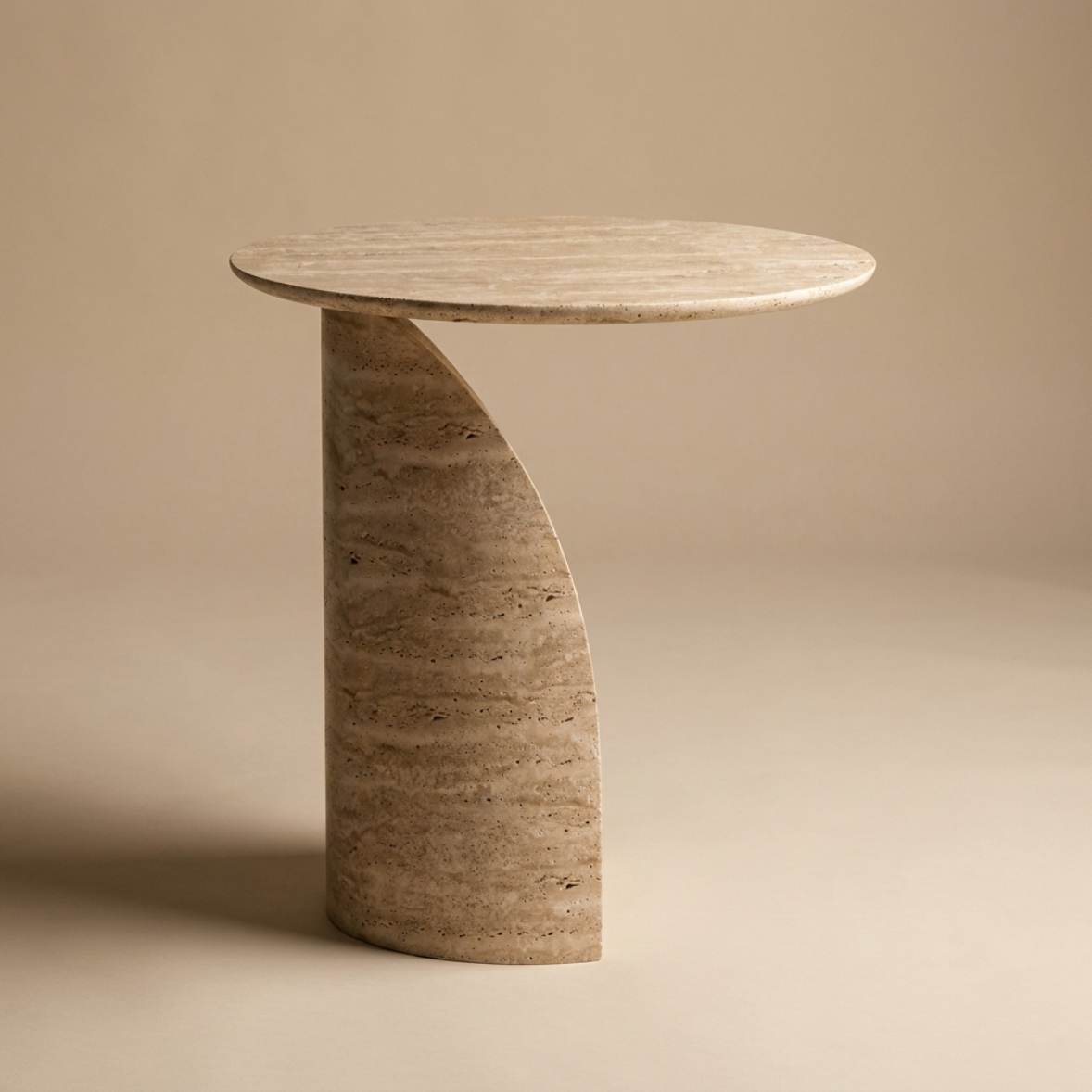 SEREN Travertine Side Table