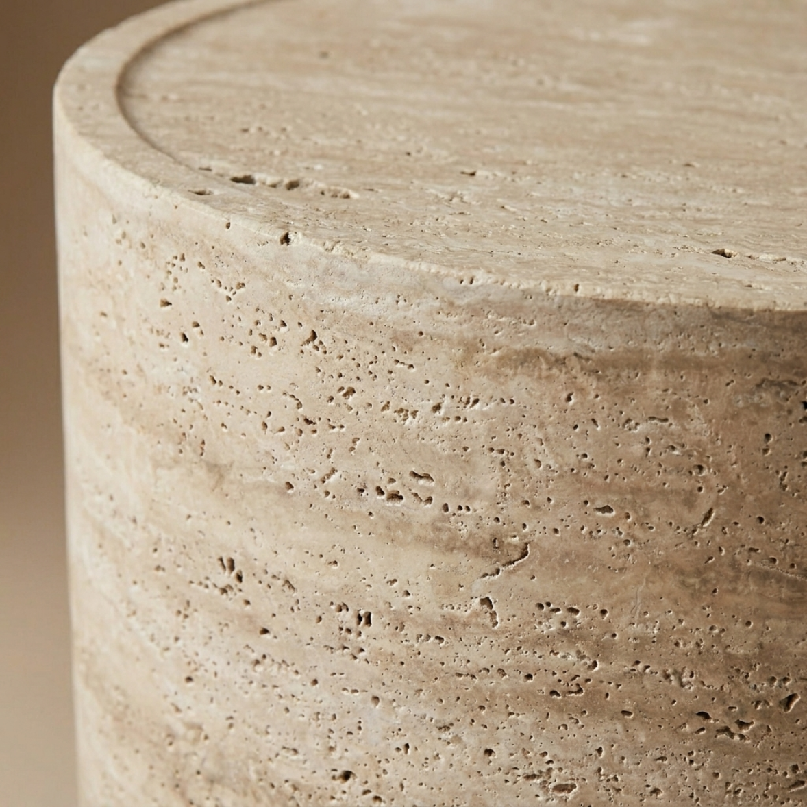 KAEL Travertine Side Table