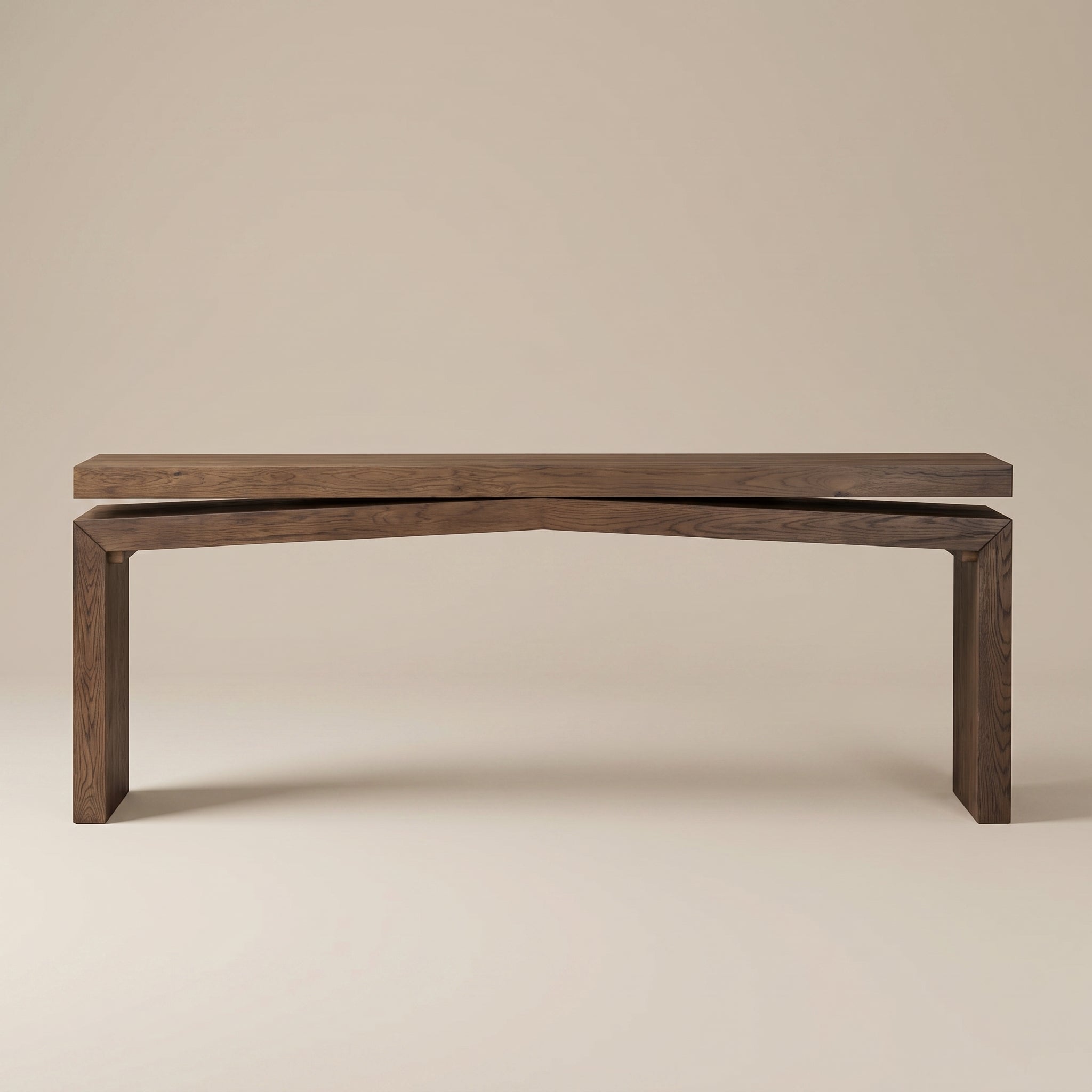 Wabi-Sabi Walnut Console Table