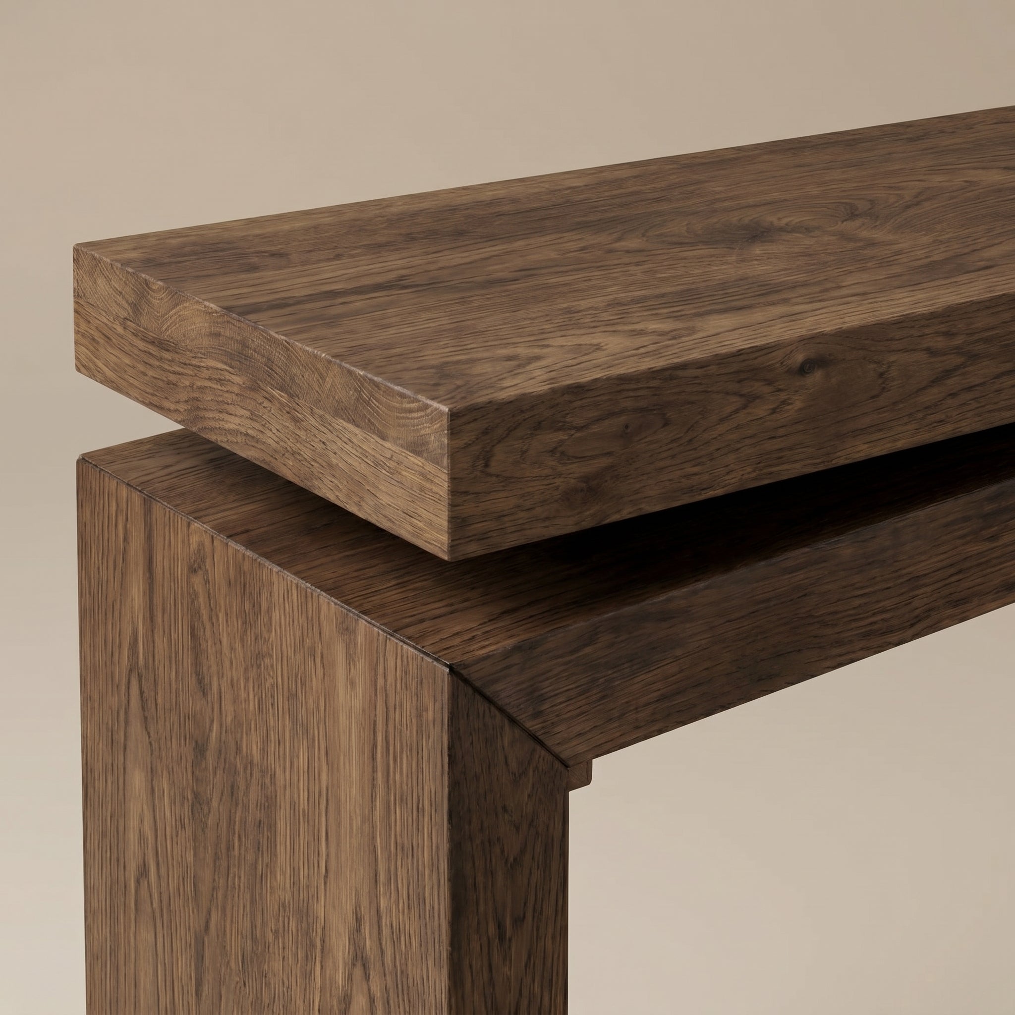 Wabi-Sabi Walnut Console Table