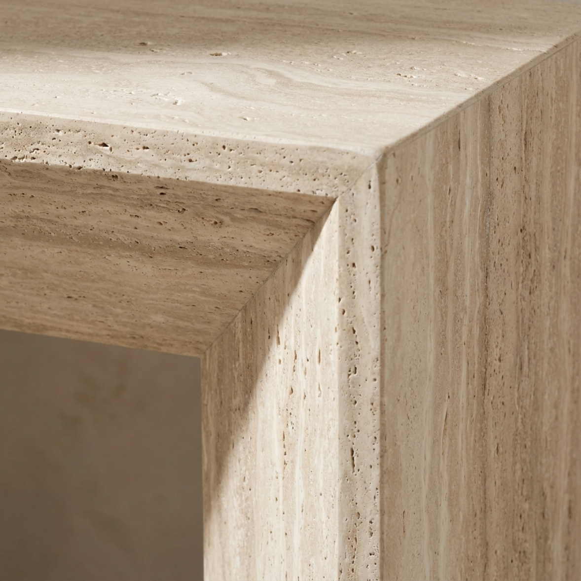 TAVO Travertine Console Table