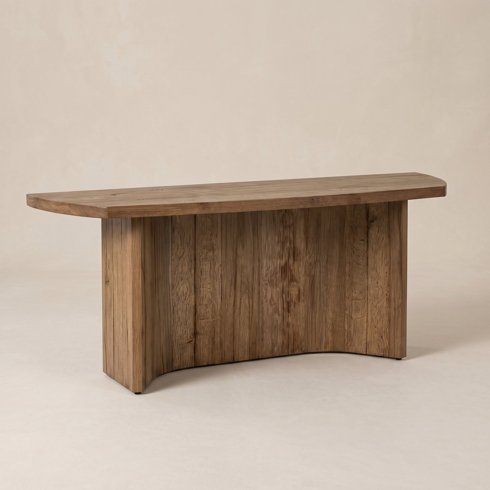 Organic Curve Oak Console Table