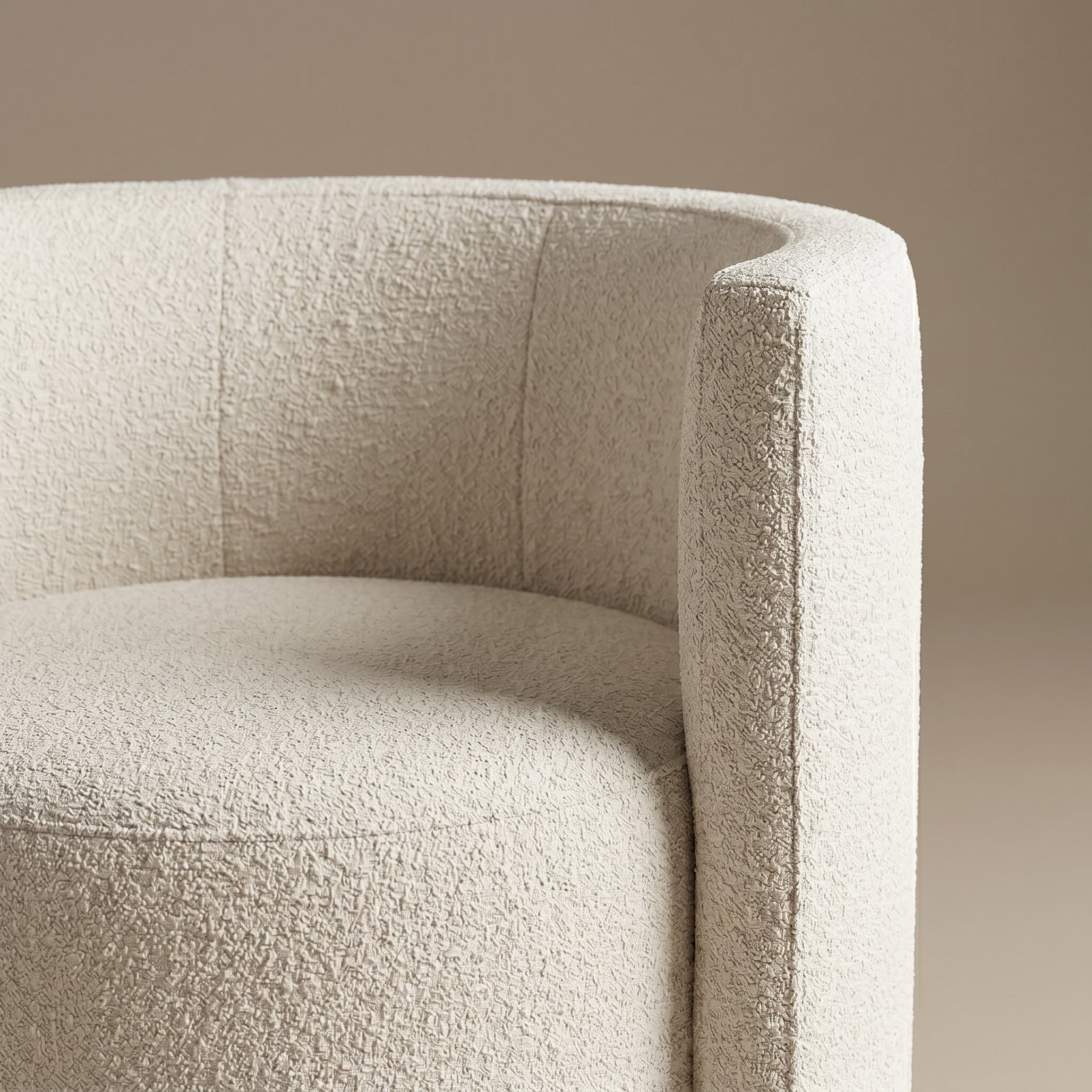Sculptural Bouclé Desk Chair
