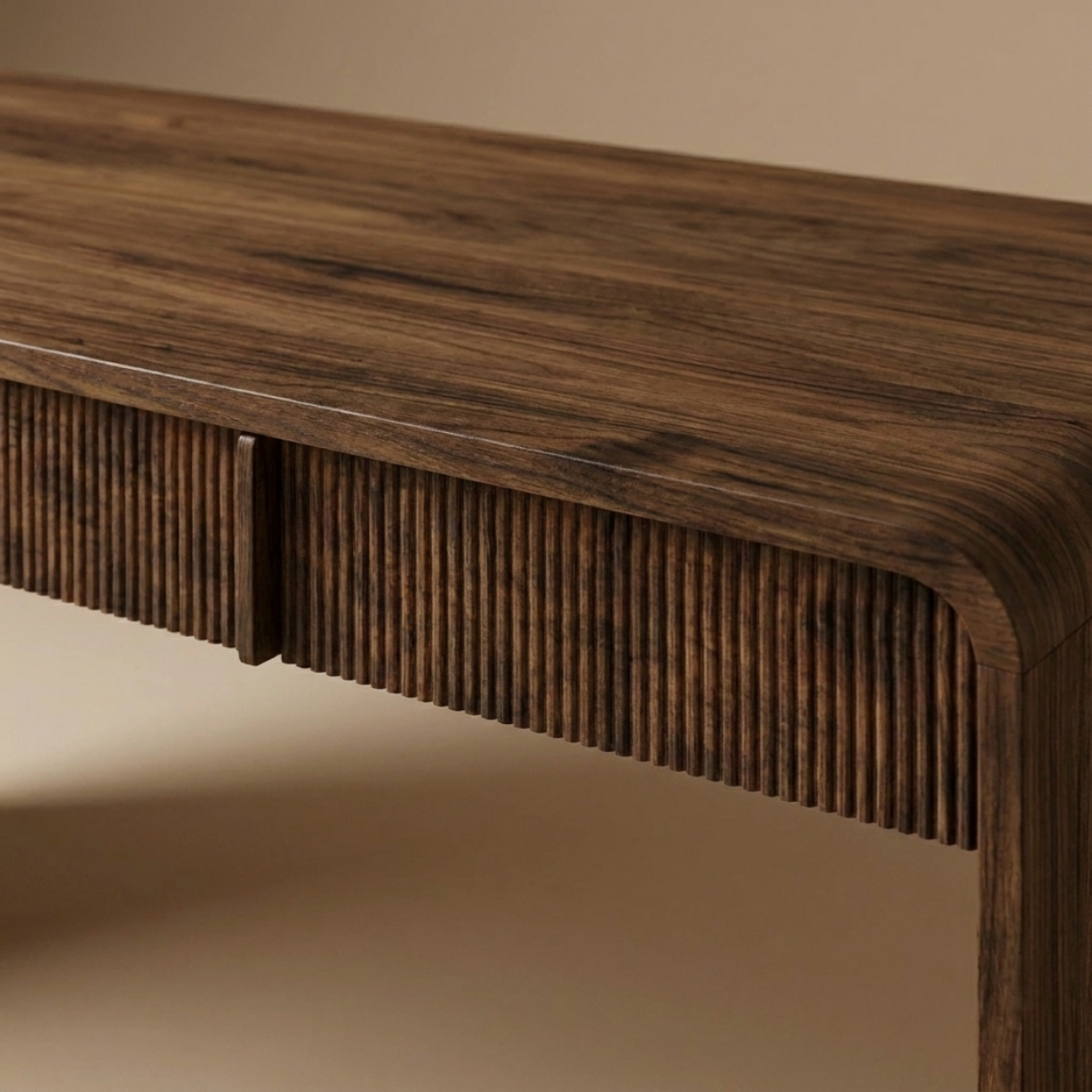 Fluted Panel Writing Desk