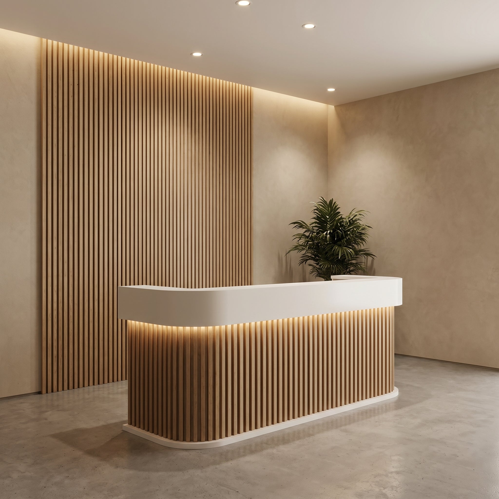 Linear Glow Reception Desk