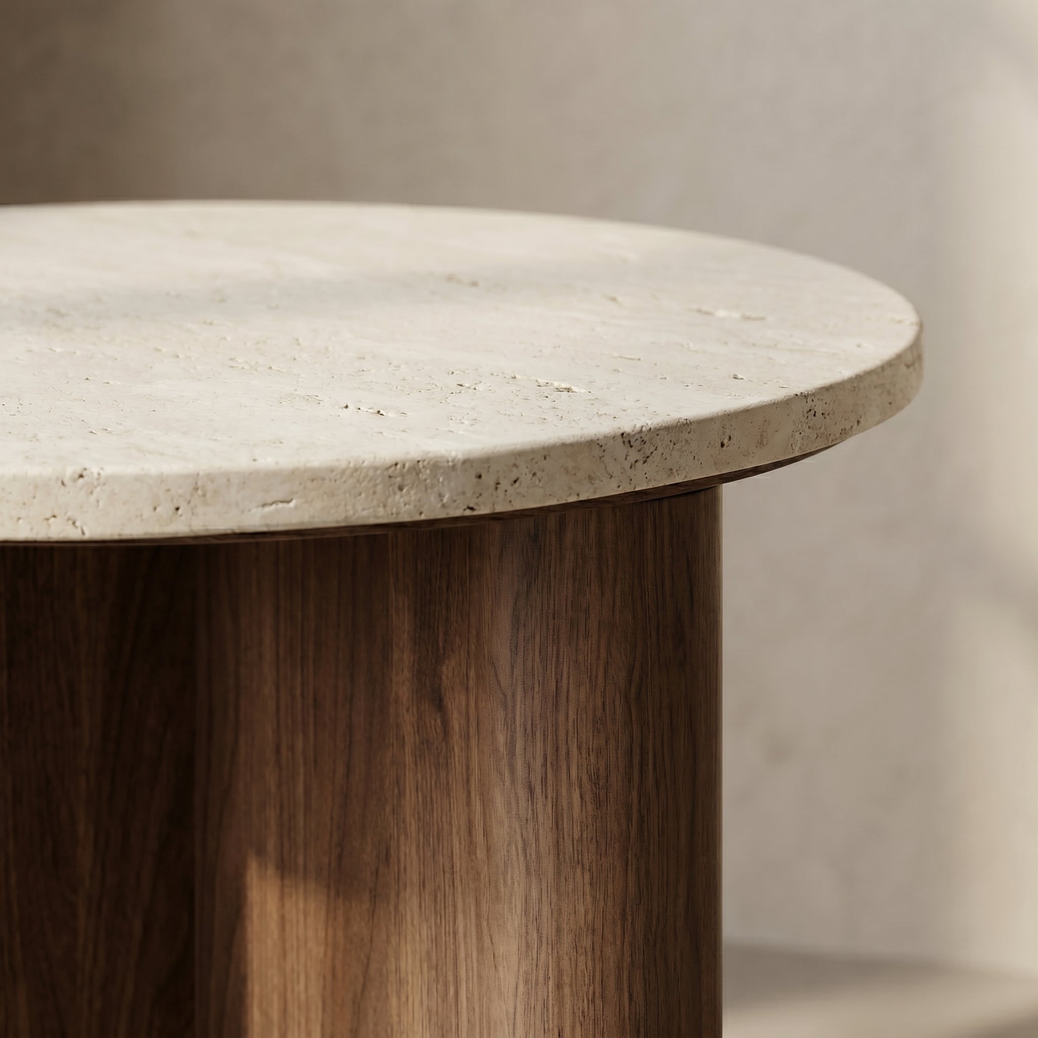 Stone Top Accent Side Table