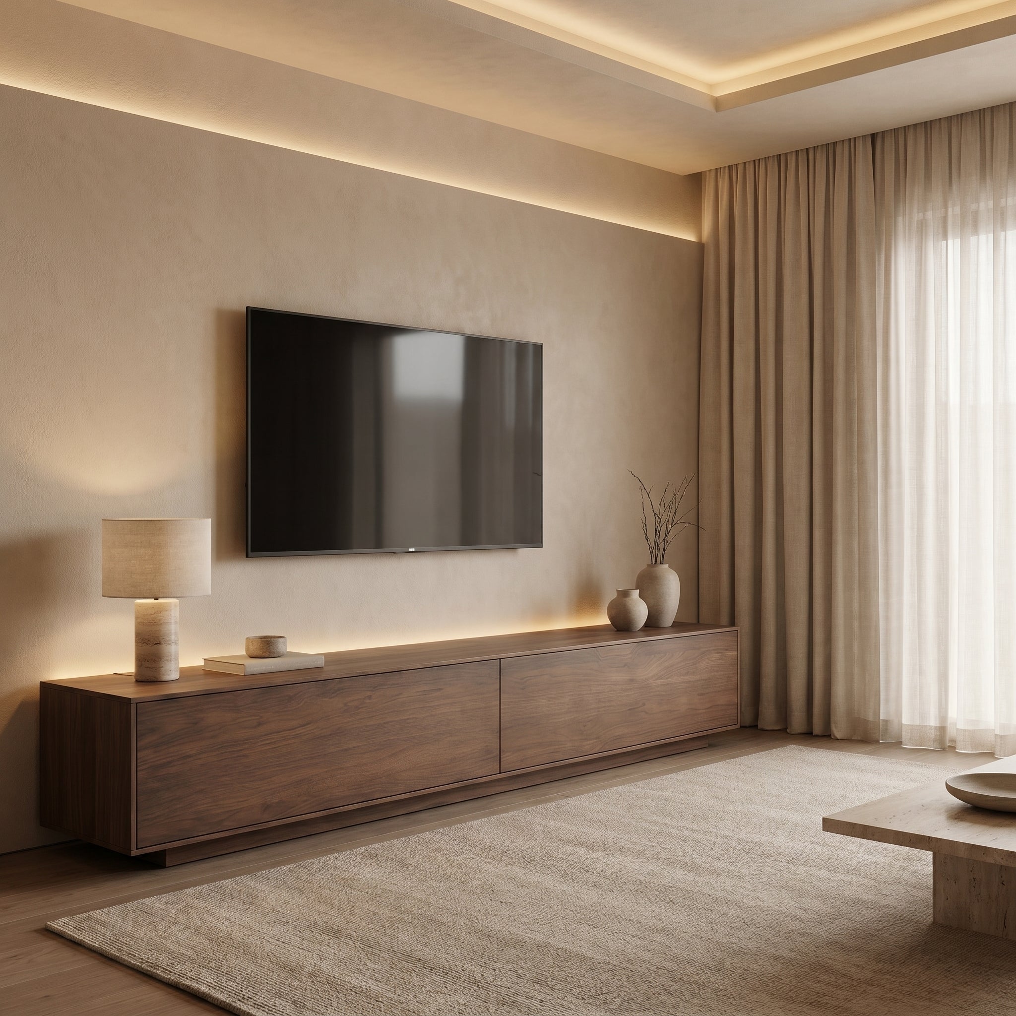 Smoked Walnut Media Console