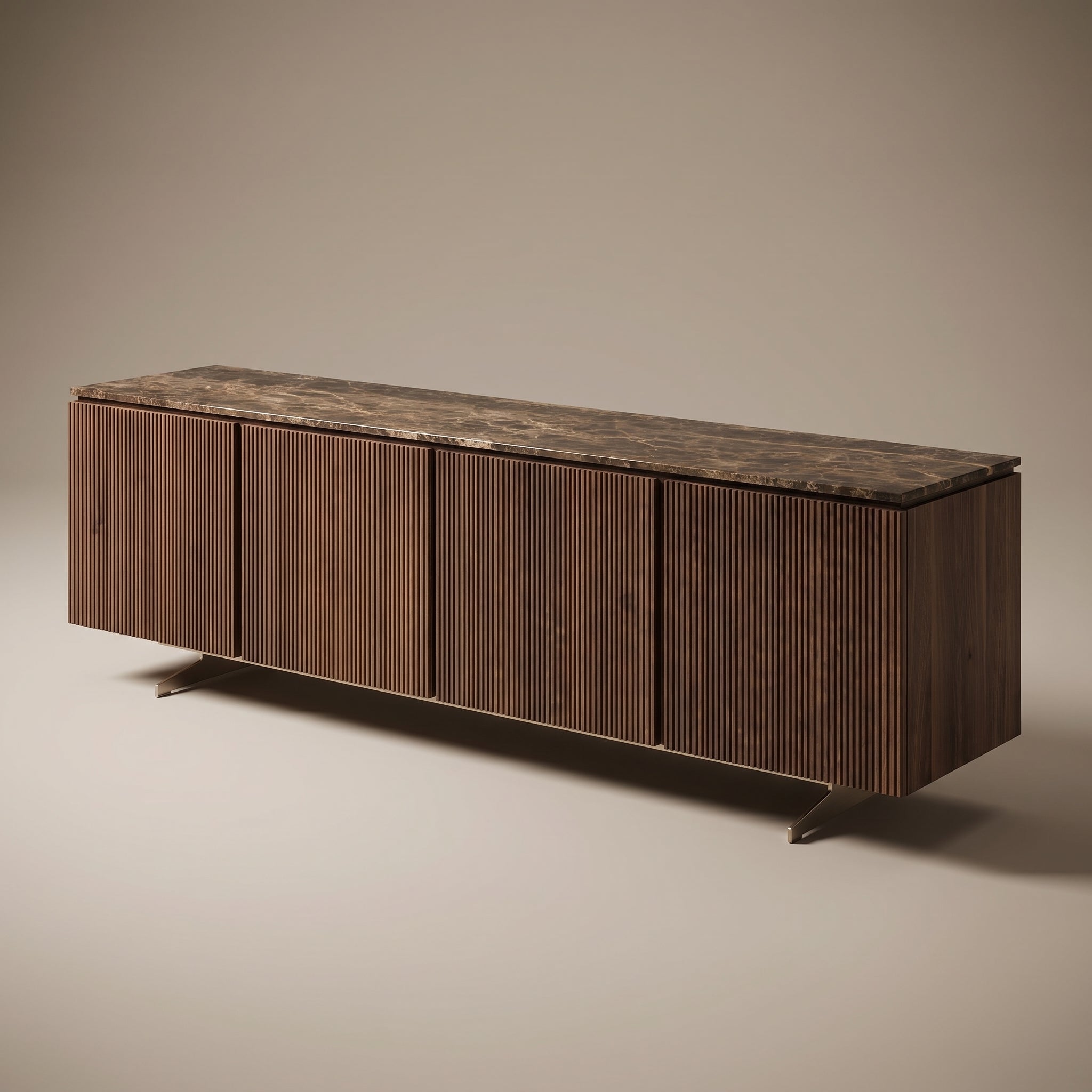 AUREN Dark Marble Media Console