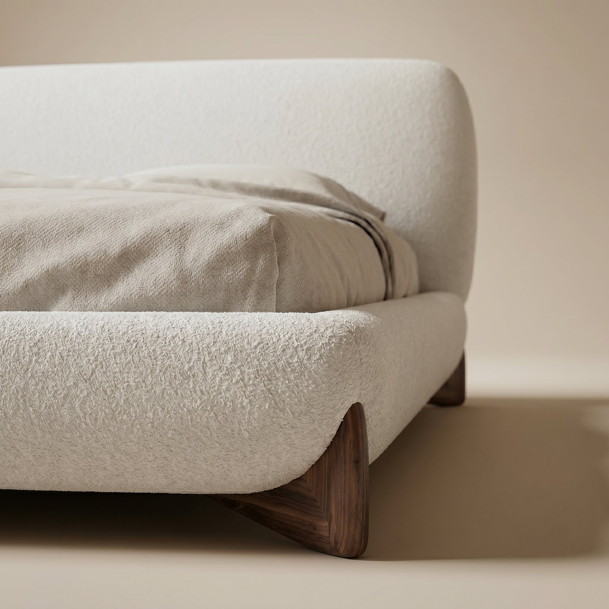 Curved Upholstered Bed