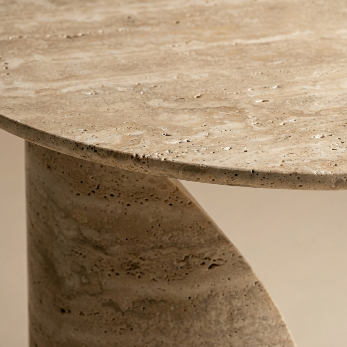 SEREN Travertine Side Table