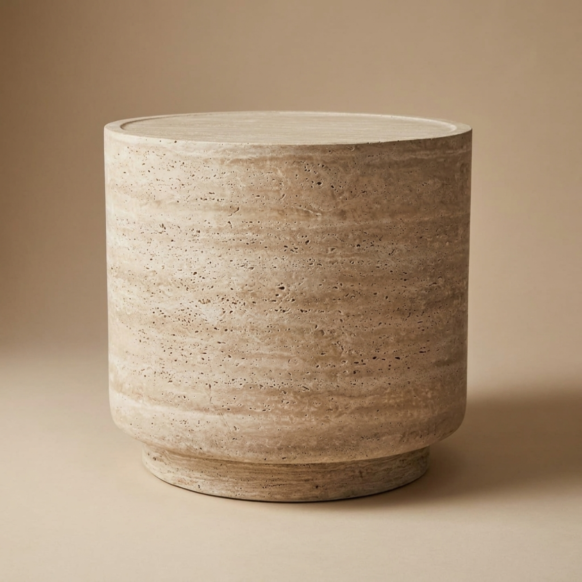 KAEL Travertine Side Table