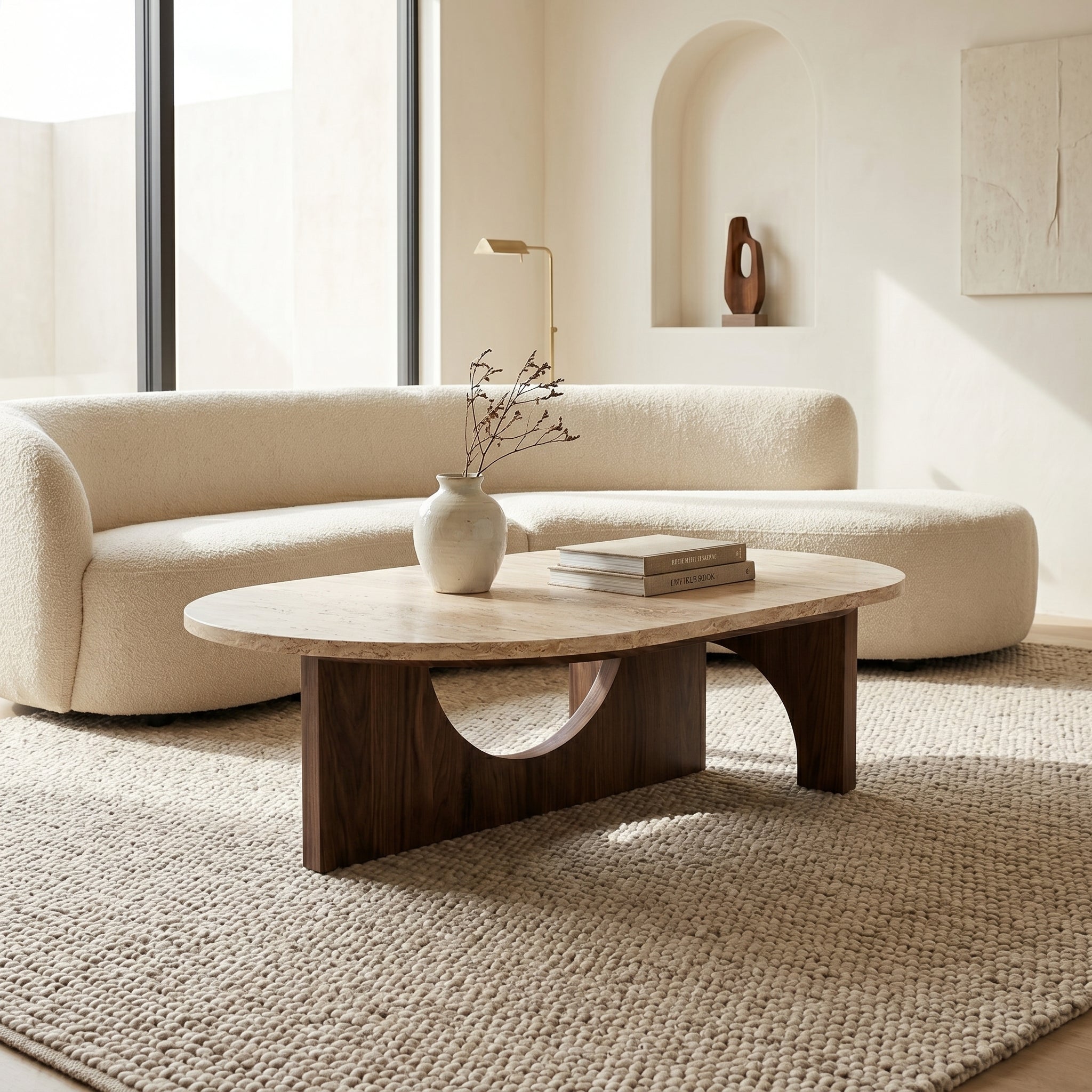 Sculptural Stone Coffee Table