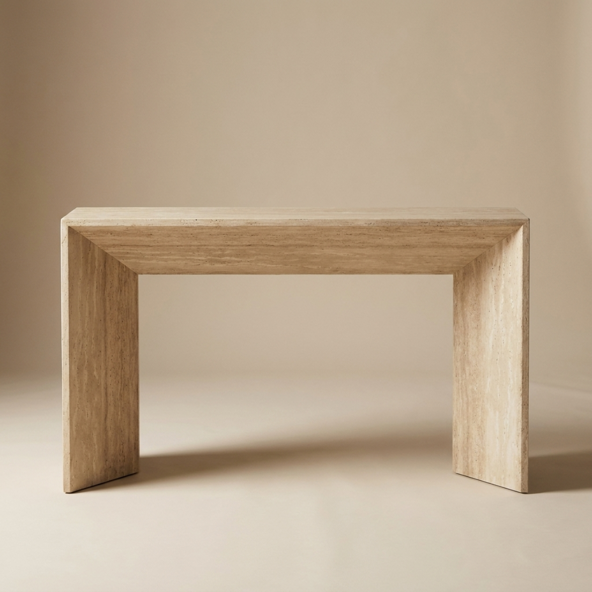 TAVO Travertine Console Table