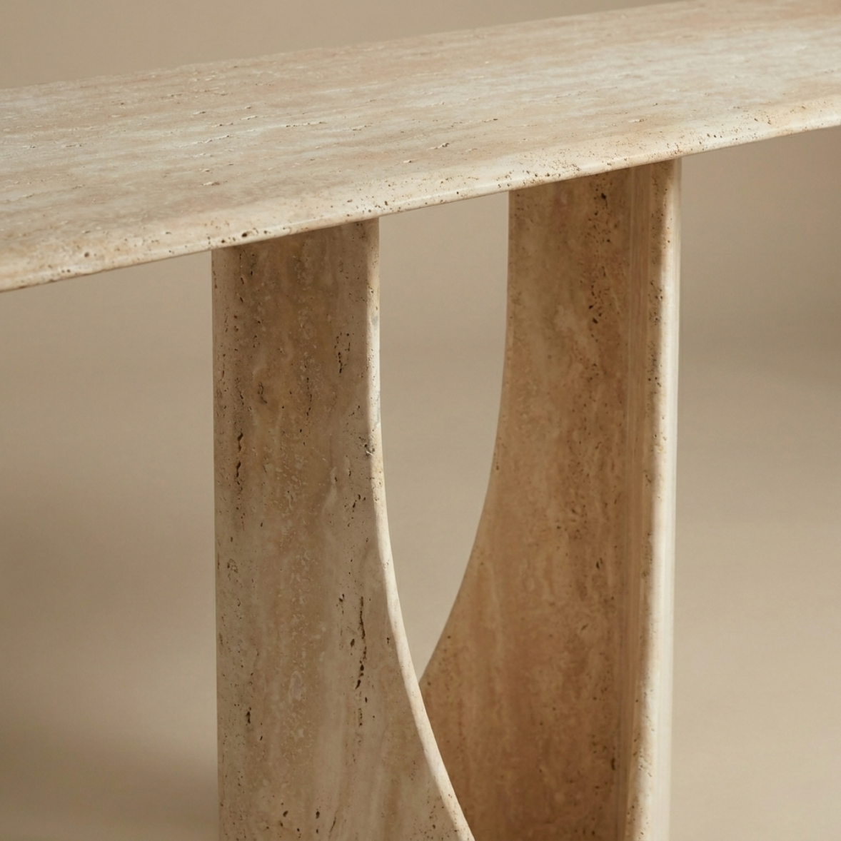 ELORA Travertine Console Table