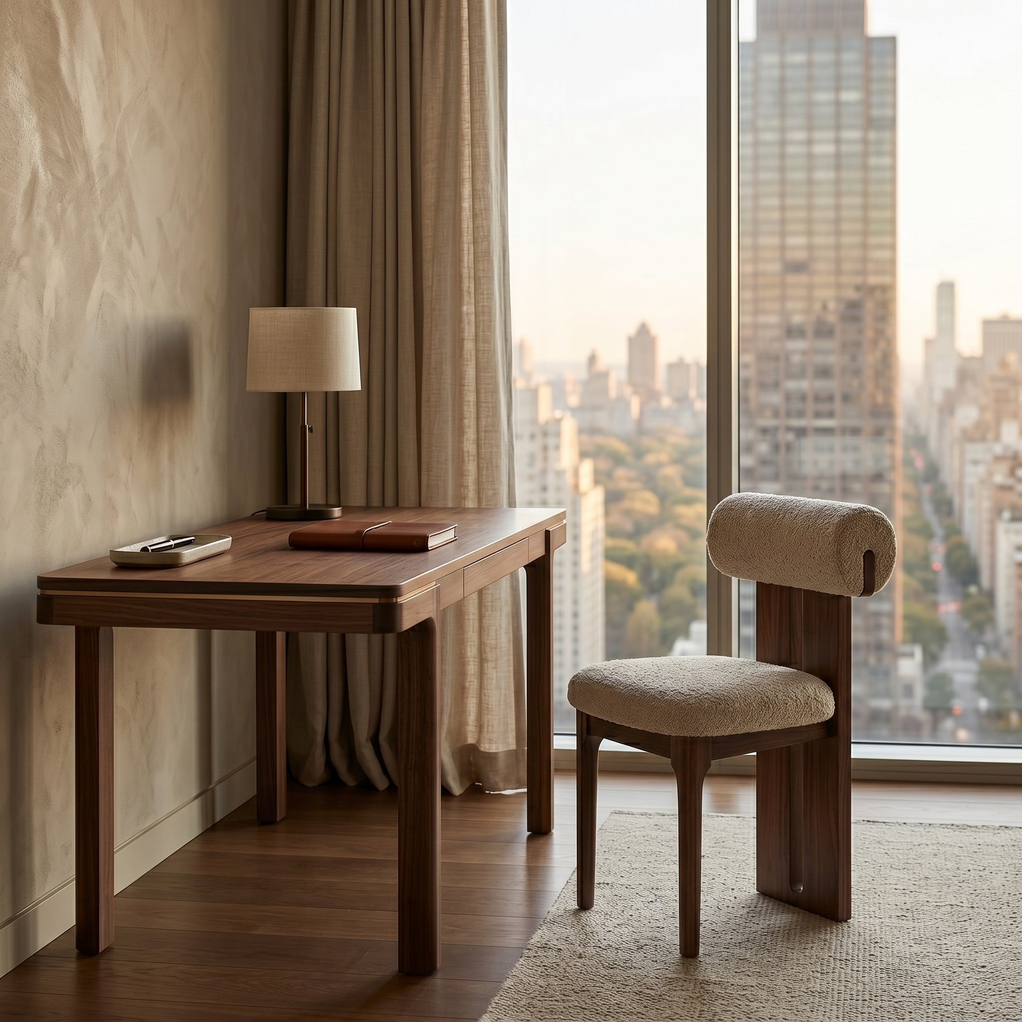 Walnut Frame Desk Chair