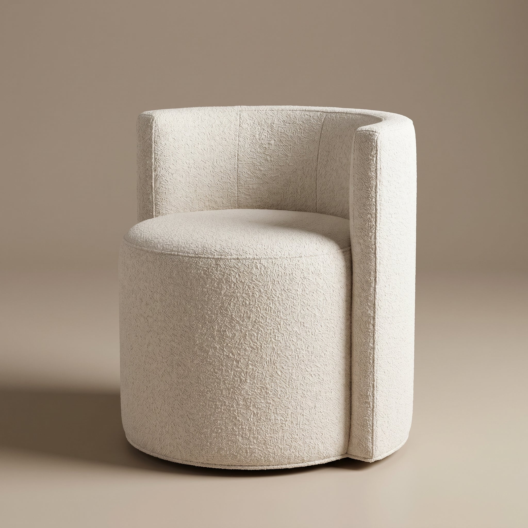 Sculptural Bouclé Desk Chair
