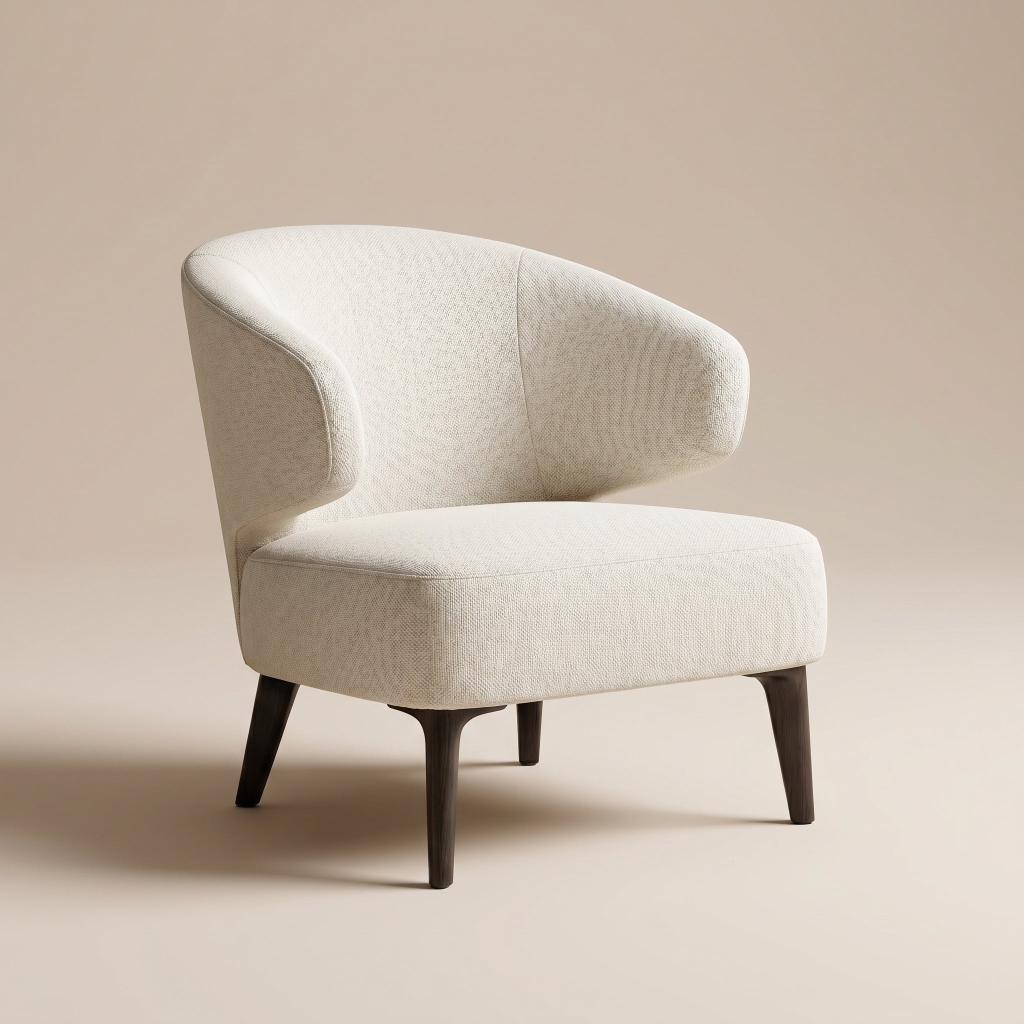 White Sculpted Lounge Chair