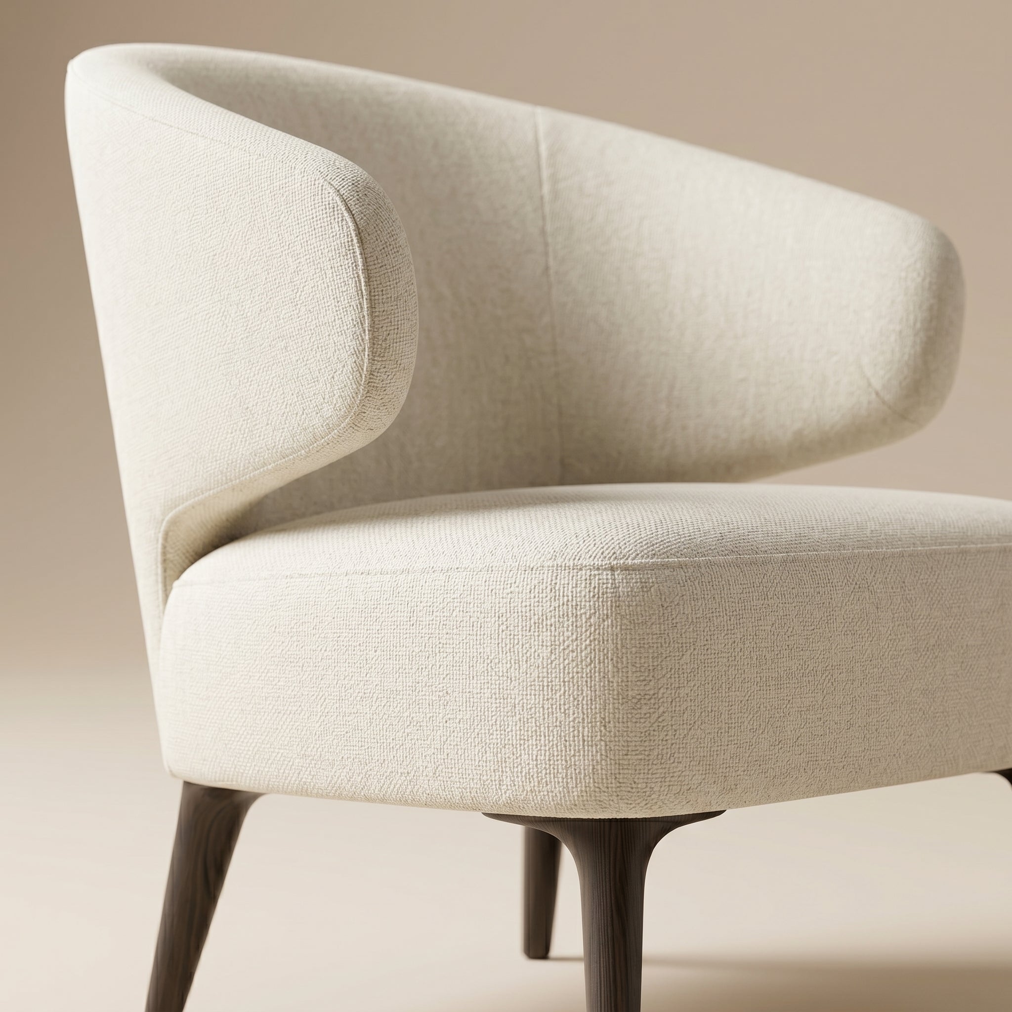 White Sculpted Lounge Chair