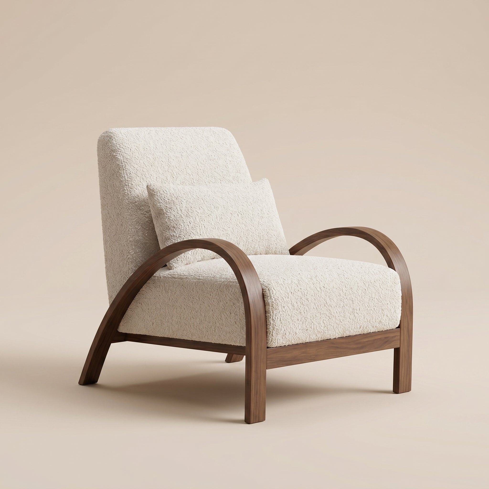 Curved Arm Lounge Chair