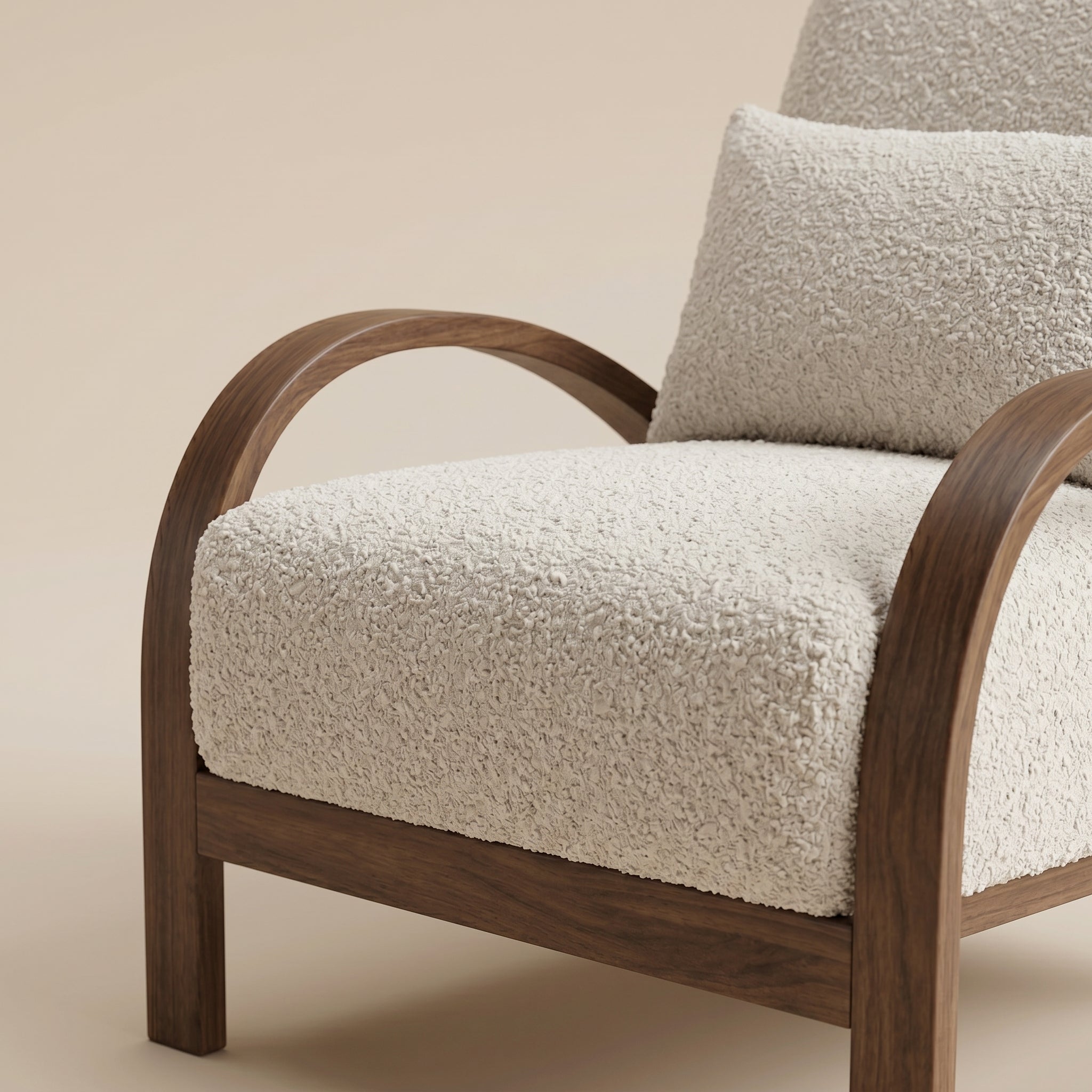 Curved Arm Lounge Chair