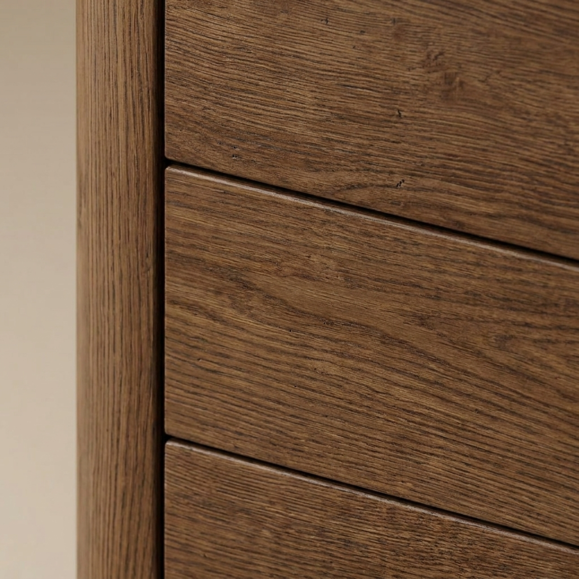 Inset Frame Wood Bedside Table