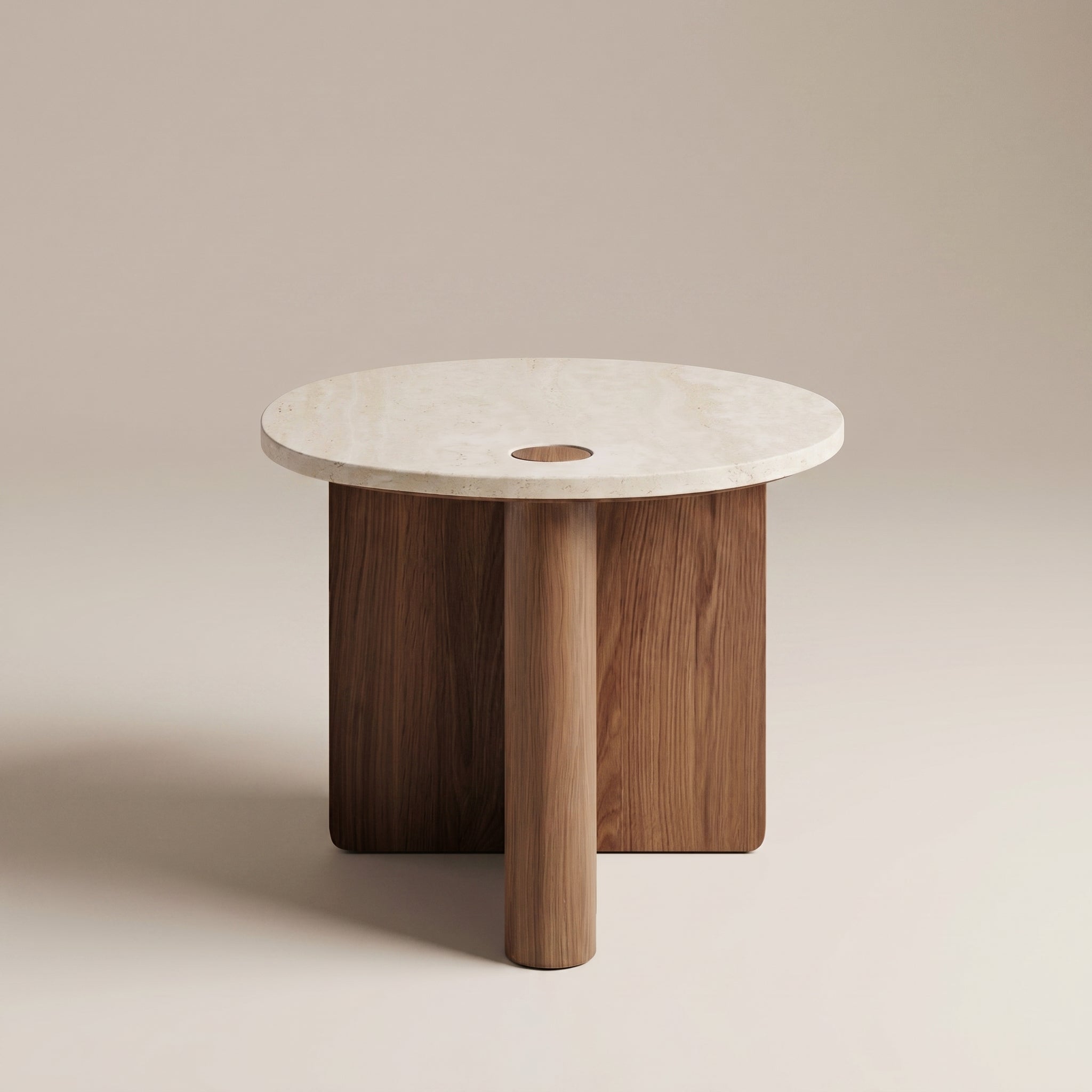 Stone Top Accent Side Table