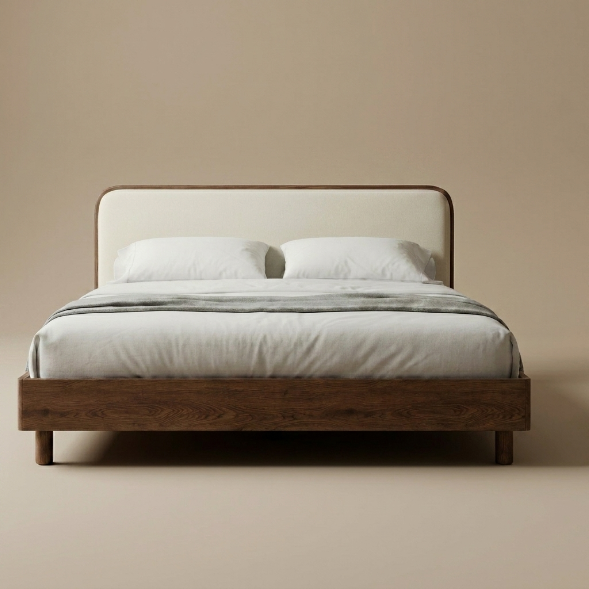 Soft Curve Upholstered Bed