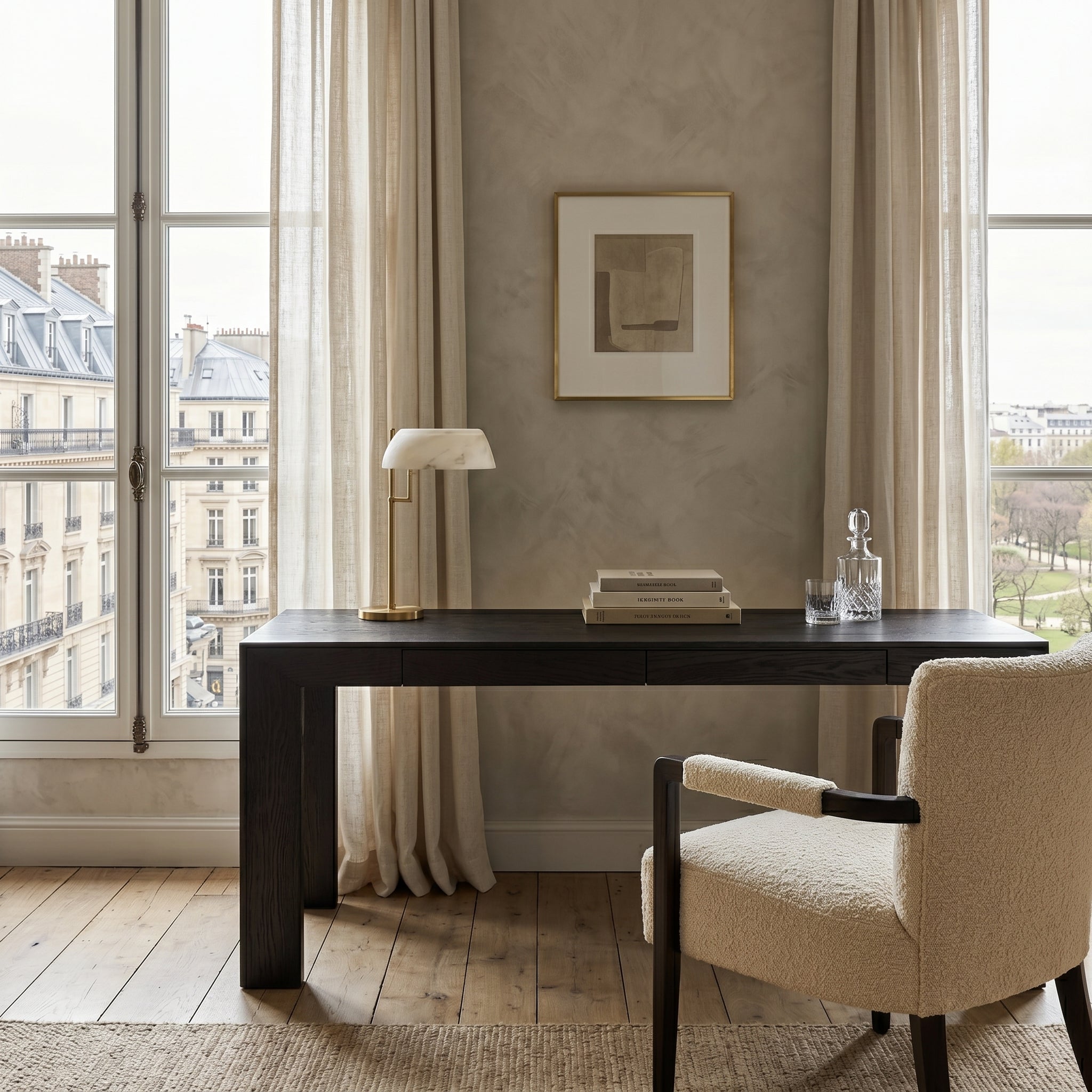 Dark Frame Writing Desk